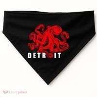 Detroit Michigan Souvenir Octopus Kraken Detroit USA-Made Doggie Bandana thumb 0