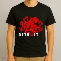 Detroit Michigan Souvenir Octopus Kraken Detroit T-Shirt thumb 3