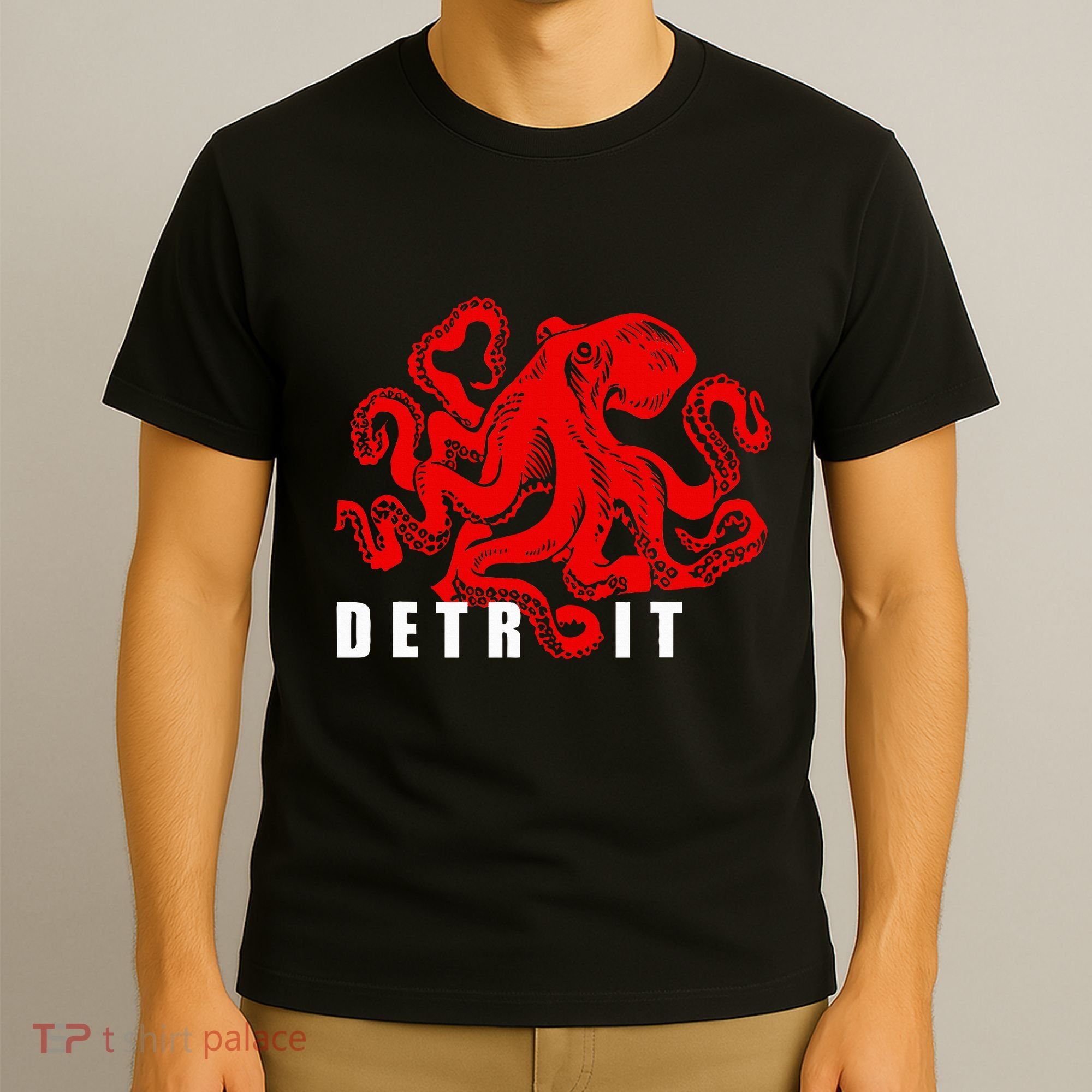 Detroit Michigan Souvenir Octopus Kraken Detroit T-Shirt