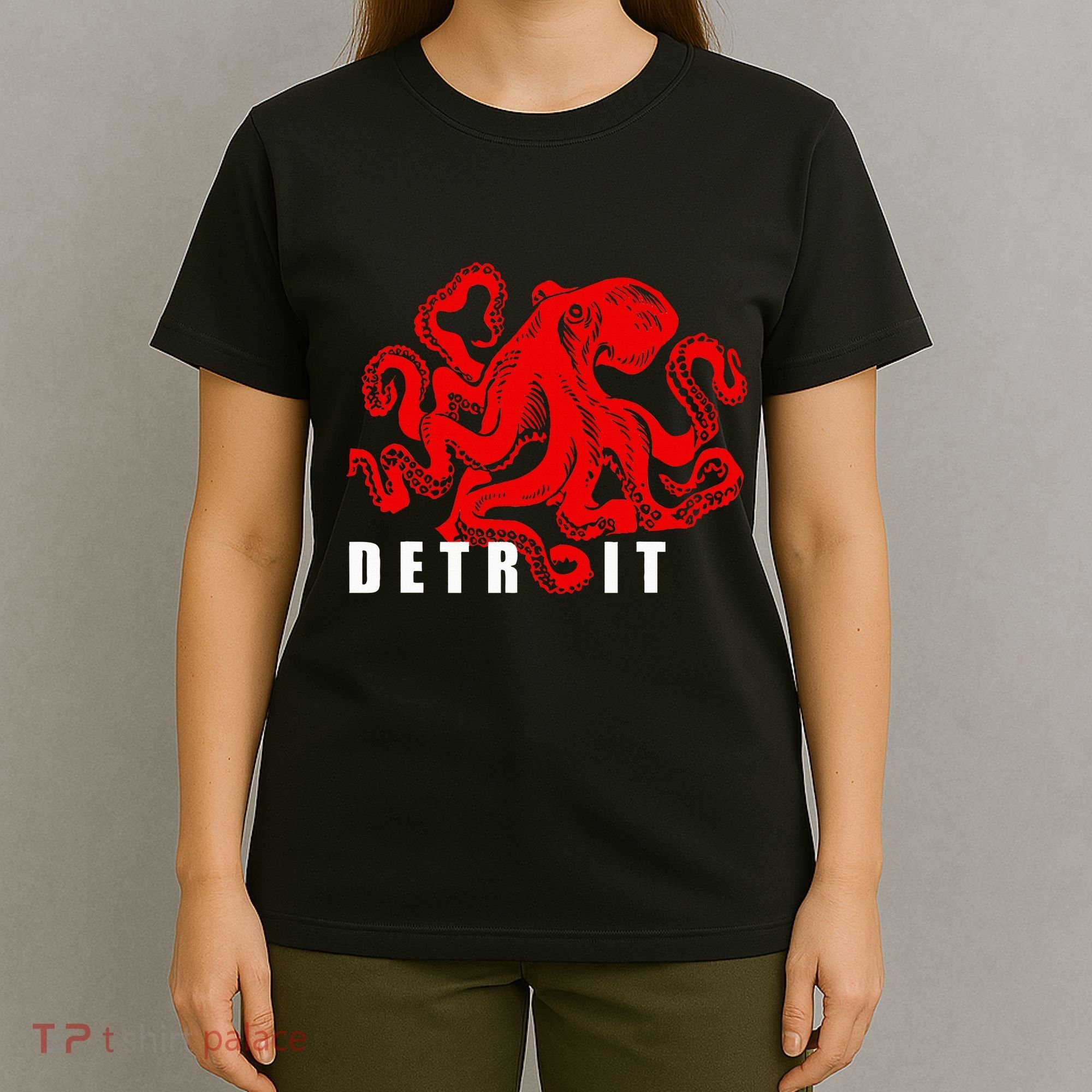 Detroit Michigan Souvenir Octopus Kraken Detroit T-Shirt