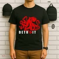 Detroit Michigan Souvenir Octopus Kraken Detroit T-Shirt thumb 6