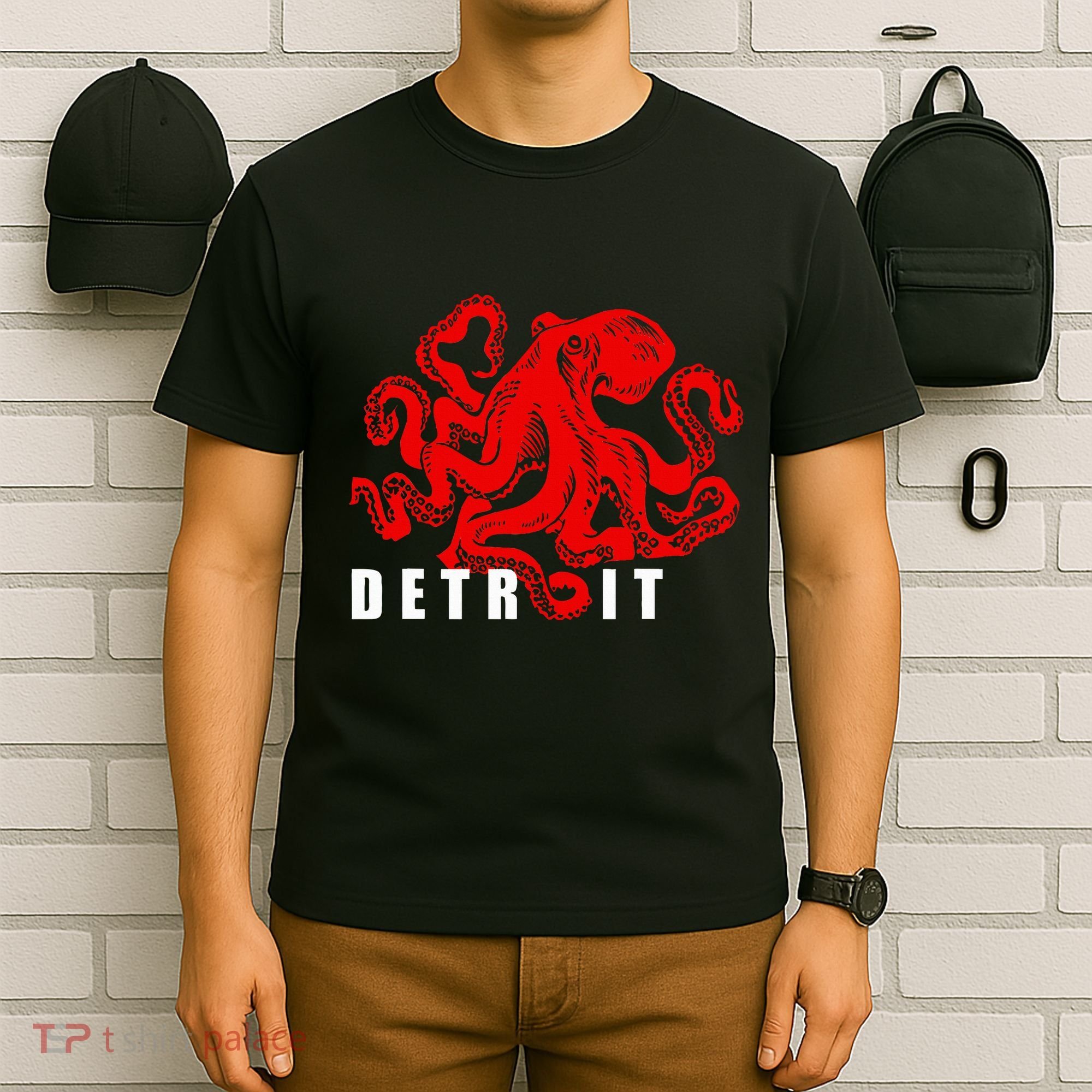 Detroit Michigan Souvenir Octopus Kraken Detroit T-Shirt