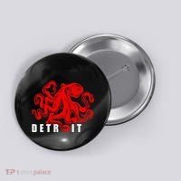 Detroit Michigan Souvenir Octopus Kraken Detroit Button thumb 0
