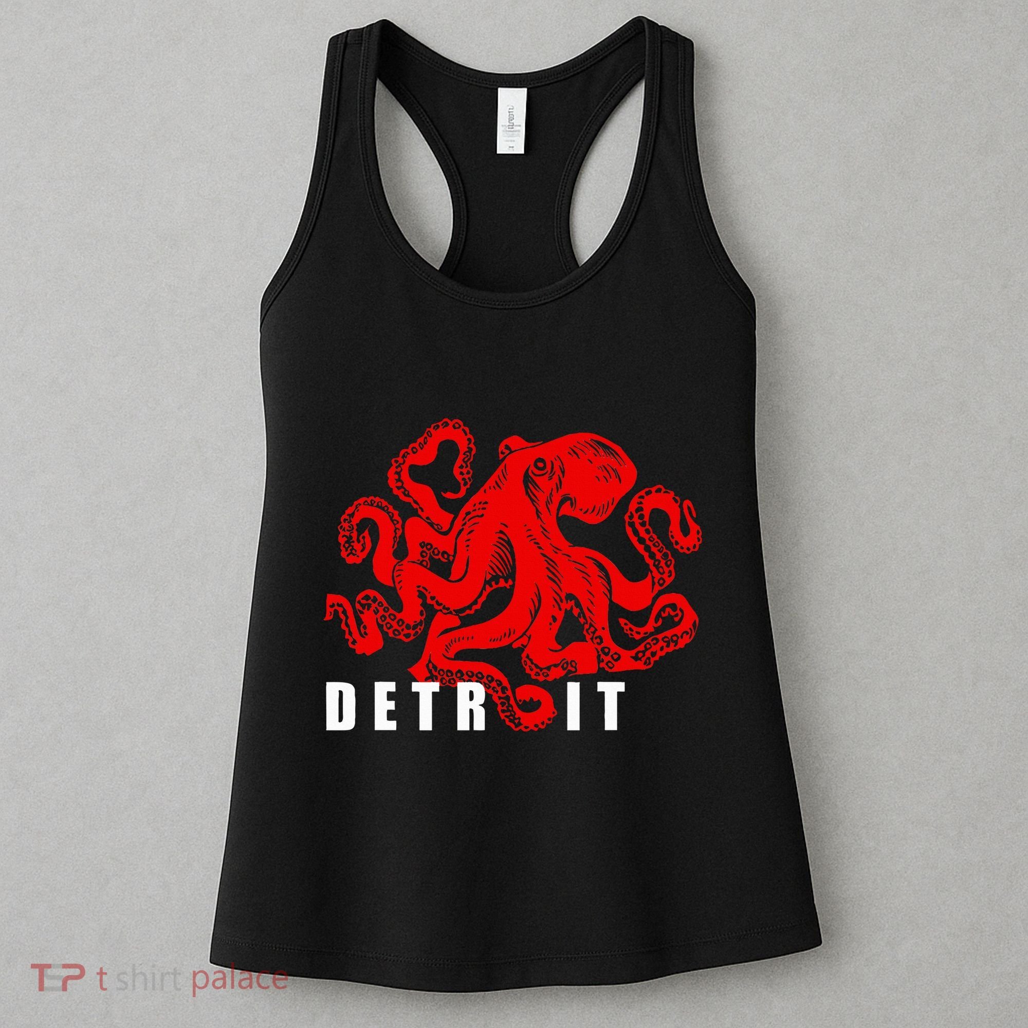 Detroit Michigan Souvenir Octopus Kraken Detroit Women's Tank Top
