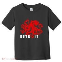 Detroit Michigan Souvenir Octopus Kraken Detroit Toddler T-Shirt thumb 0