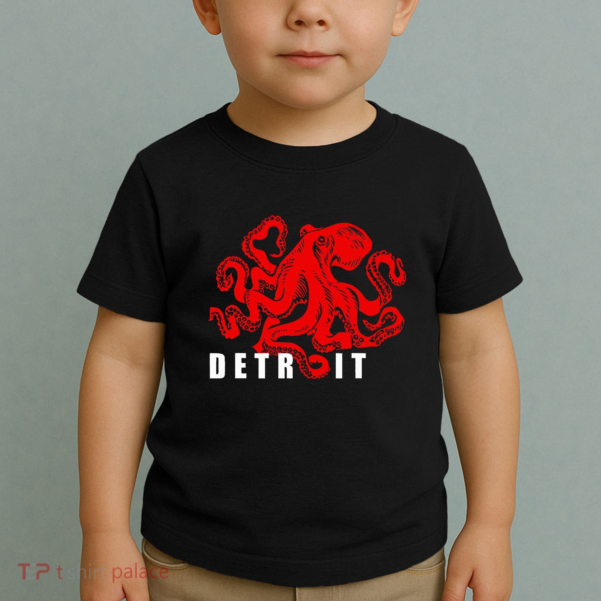 Detroit Michigan Souvenir Octopus Kraken Detroit Toddler T-Shirt
