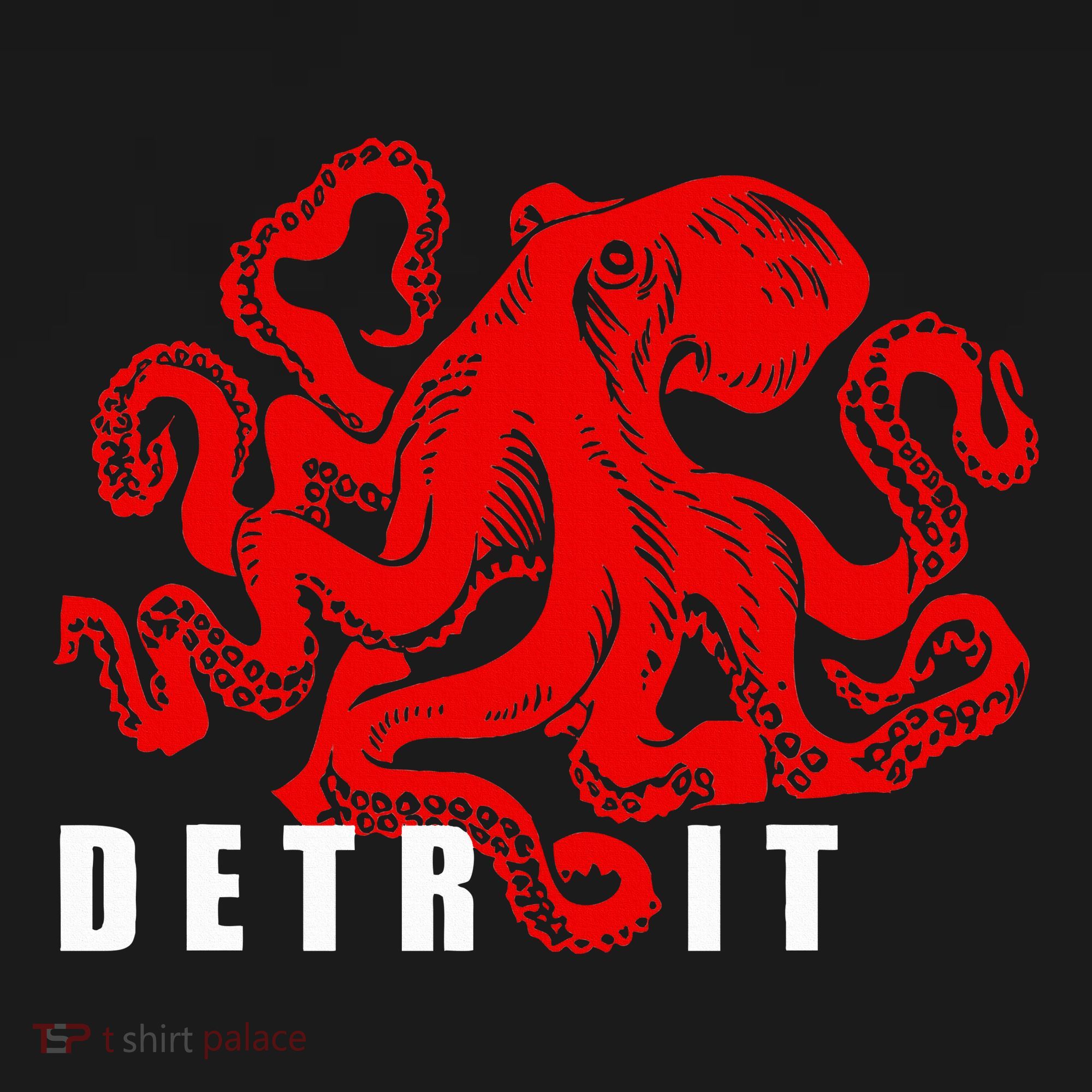 Detroit Michigan Souvenir Octopus Kraken Detroit Women's T-Shirt