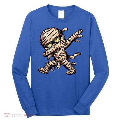 Dabbing Mummy Spooky Dab Dancing Halloween Cool Gift Long Sleeve Shirt