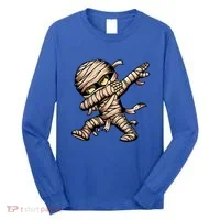 Dabbing Mummy Spooky Dab Dancing Halloween Cool Gift Long Sleeve Shirt thumb 0