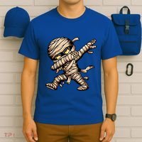 Dabbing Mummy Spooky Dab Dancing Halloween Cool Gift T-Shirt thumb 6