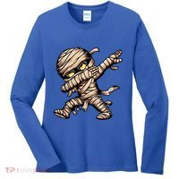 Dabbing Mummy Spooky Dab Dancing Halloween Cool Gift Women's Long Sleeve Shirt thumb 0