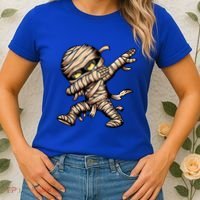 Dabbing Mummy Spooky Dab Dancing Halloween Cool Gift Women's T-Shirt thumb 2