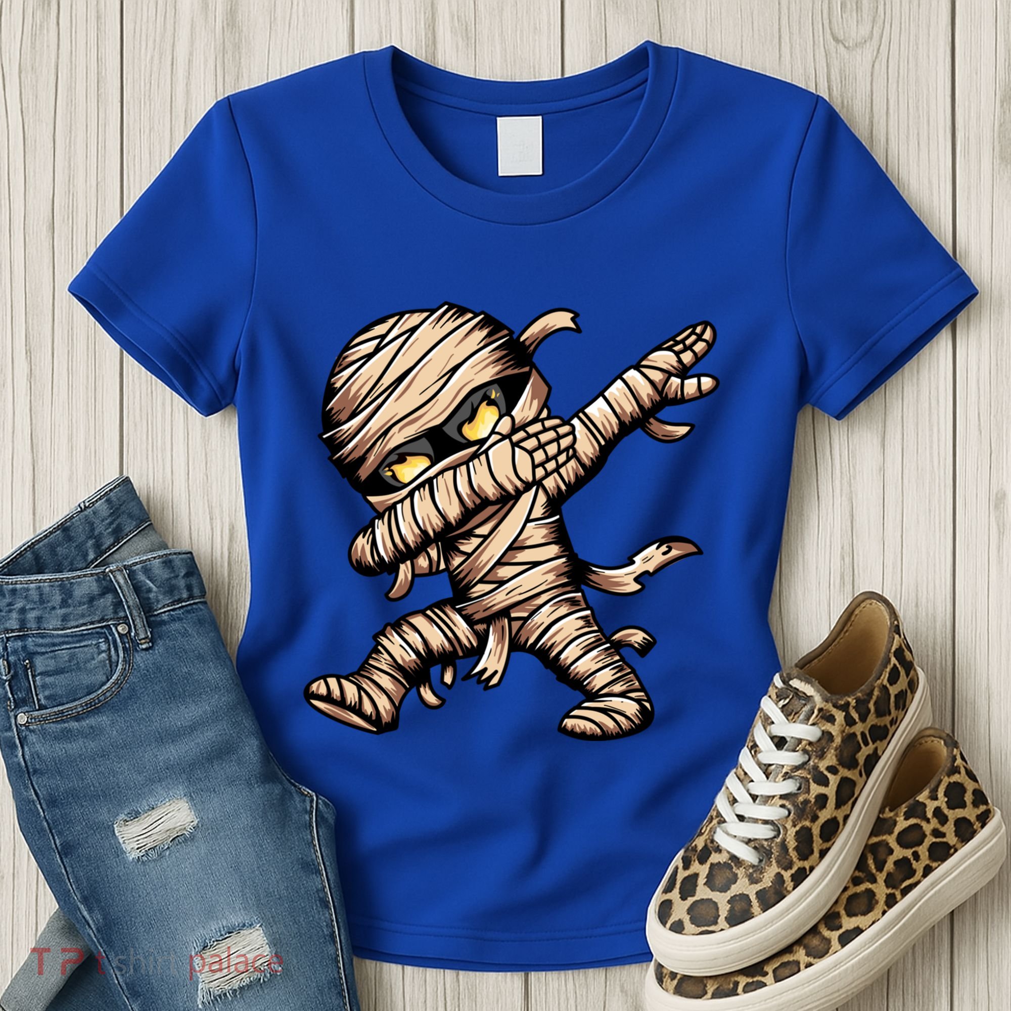 Dabbing Mummy Spooky Dab Dancing Halloween Cool Gift Women's T-Shirt