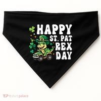 Dino Monster Truck Happy St Pat Rex Day St Patricks Day Cool Gift USA-Made Doggie Bandana thumb 0
