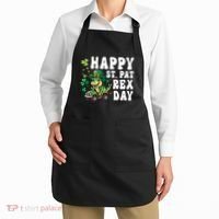 Dino Monster Truck Happy St Pat Rex Day St Patricks Day Cool Gift Apron thumb 2