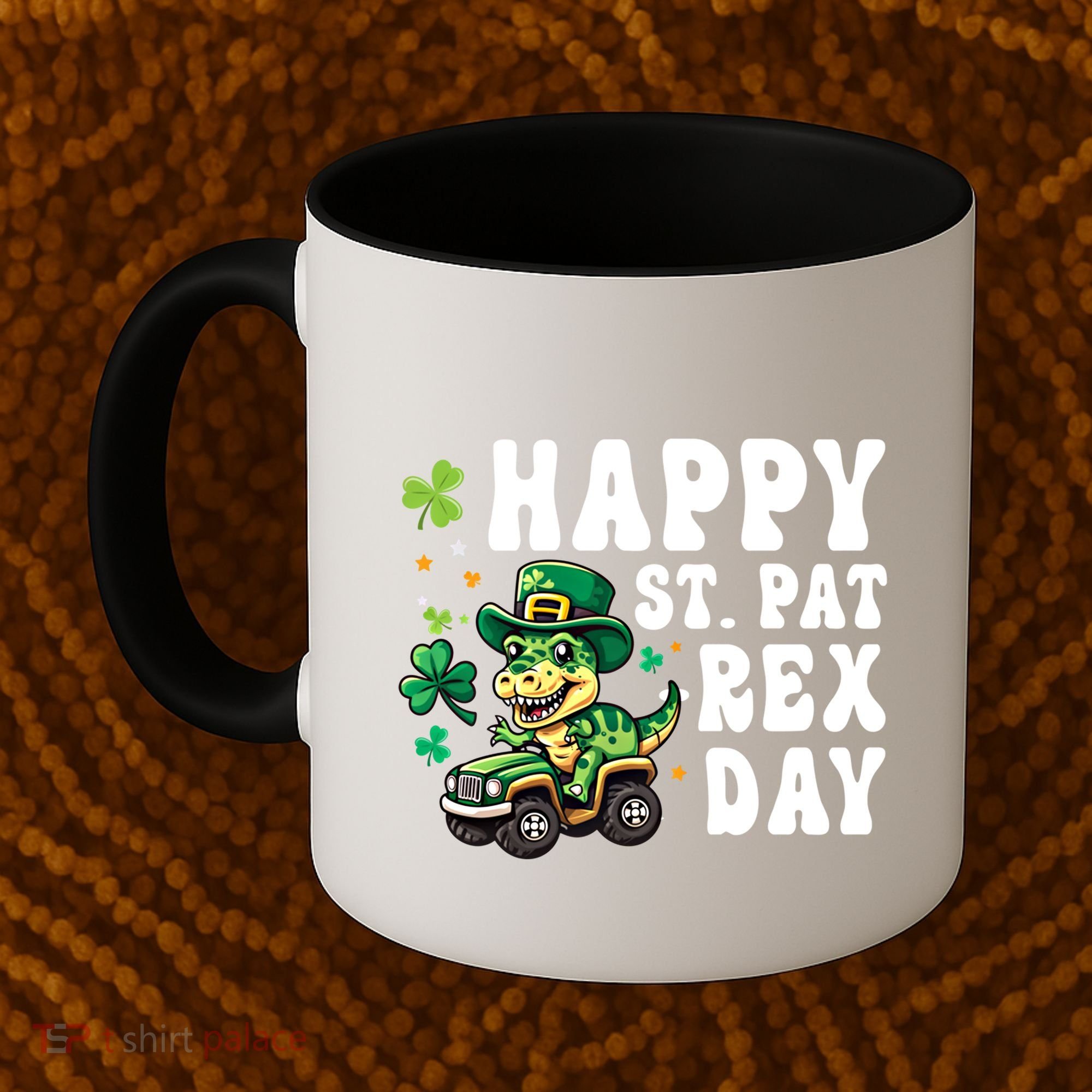 Dino Monster Truck Happy St Pat Rex Day St Patricks Day Cool Gift Coffee Mug