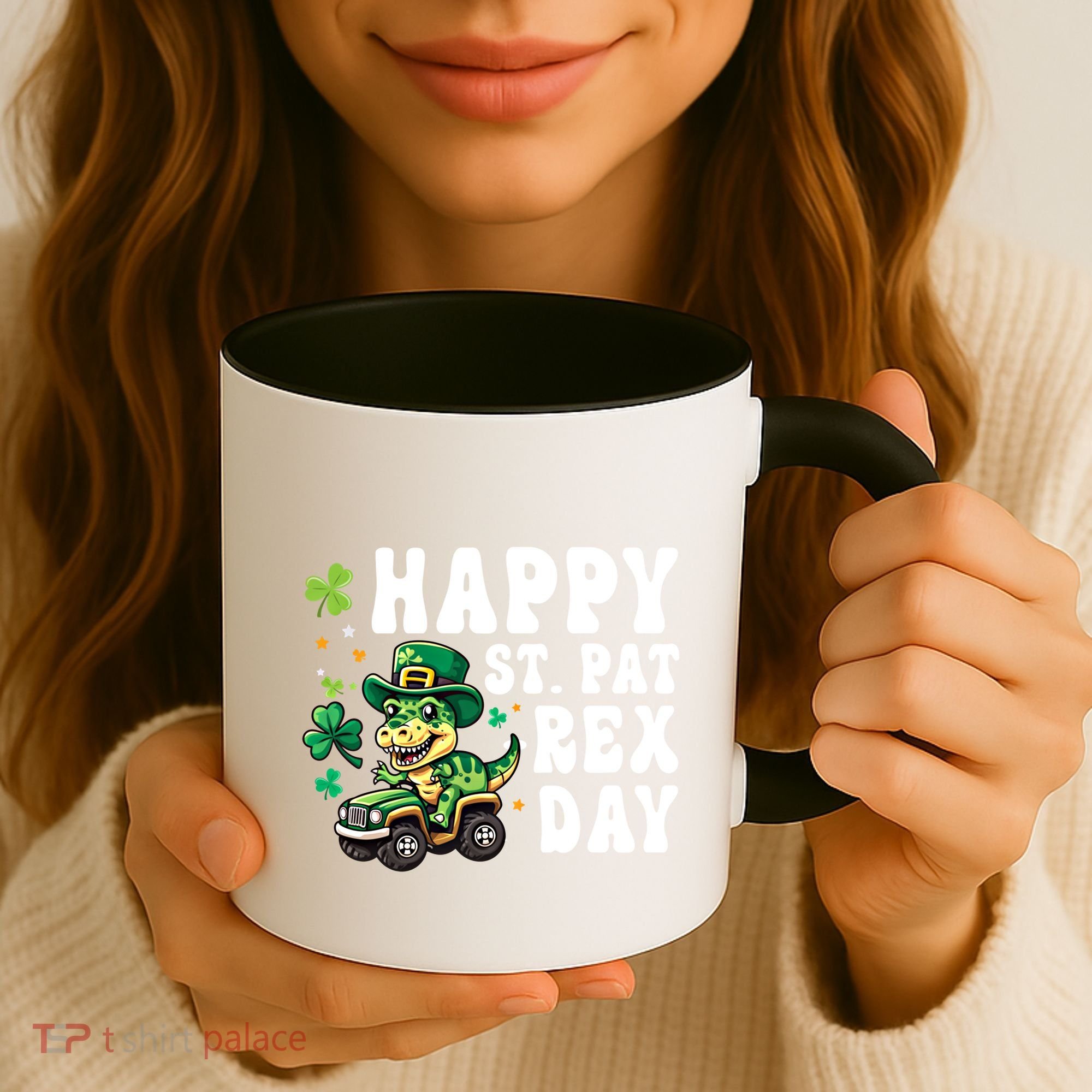 Dino Monster Truck Happy St Pat Rex Day St Patricks Day Cool Gift Coffee Mug