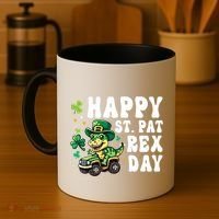 Dino Monster Truck Happy St Pat Rex Day St Patricks Day Cool Gift Coffee Mug thumb 4