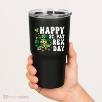 Dino Monster Truck Happy St Pat Rex Day St Patricks Day Cool Gift Tumbler thumb 2