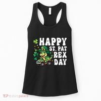 Dino Monster Truck Happy St Pat Rex Day St Patricks Day Cool Gift Women's Tank Top thumb 0