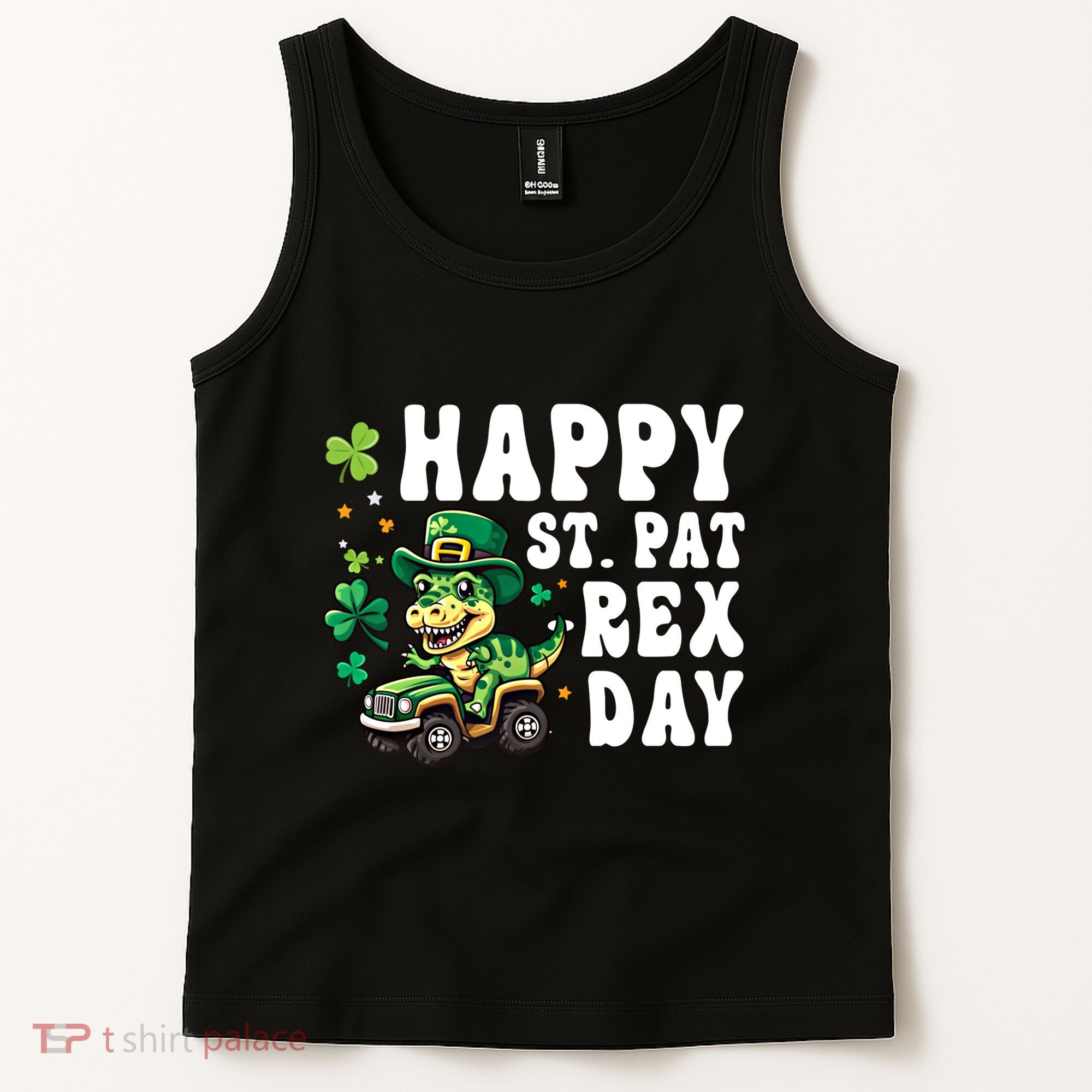 Dino Monster Truck Happy St Pat Rex Day St Patricks Day Cool Gift Tank Top