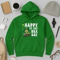 Dino Monster Truck Happy St Pat Rex Day St Patricks Day Cool Gift Hoodie thumb 3
