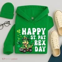 Dino Monster Truck Happy St Pat Rex Day St Patricks Day Cool Gift Hoodie thumb 4