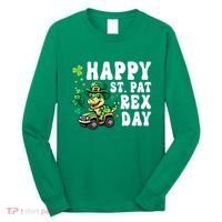Dino Monster Truck Happy St Pat Rex Day St Patricks Day Cool Gift Long Sleeve Shirt thumb 0
