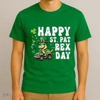 Dino Monster Truck Happy St Pat Rex Day St Patricks Day Cool Gift T-Shirt thumb 3