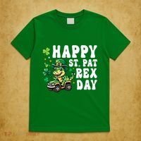 Dino Monster Truck Happy St Pat Rex Day St Patricks Day Cool Gift T-Shirt thumb 5