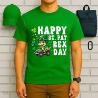 Dino Monster Truck Happy St Pat Rex Day St Patricks Day Cool Gift T-Shirt thumb 6