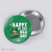 Dino Monster Truck Happy St Pat Rex Day St Patricks Day Cool Gift Button thumb 0