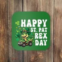 Dino Monster Truck Happy St Pat Rex Day St Patricks Day Cool Gift Coaster thumb 0