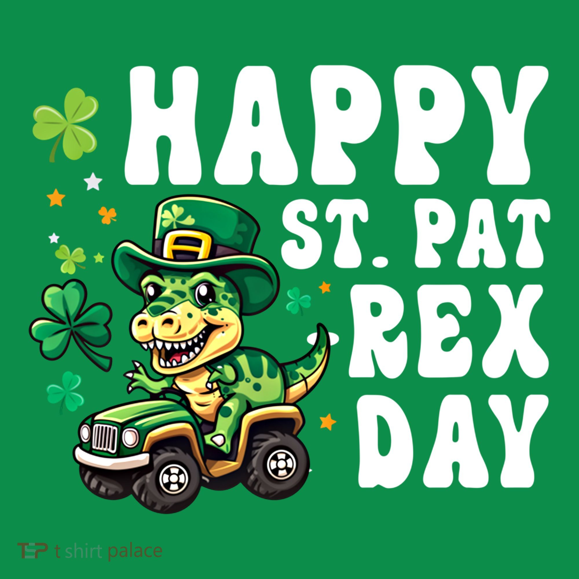 Dino Monster Truck Happy St Pat Rex Day St Patricks Day Cool Gift Coaster