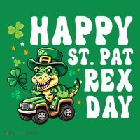 Dino Monster Truck Happy St Pat Rex Day St Patricks Day Cool Gift Baby Bodysuit thumb 2