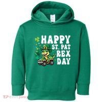 Dino Monster Truck Happy St Pat Rex Day St Patricks Day Cool Gift Toddler Hoodie thumb 0