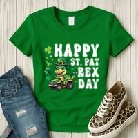 Dino Monster Truck Happy St Pat Rex Day St Patricks Day Cool Gift Women's T-Shirt thumb 3