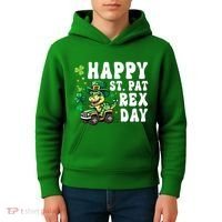 Dino Monster Truck Happy St Pat Rex Day St Patricks Day Cool Gift Kids Hoodie thumb 4