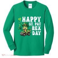 Dino Monster Truck Happy St Pat Rex Day St Patricks Day Cool Gift Kids Long Sleeve Shirt thumb 0