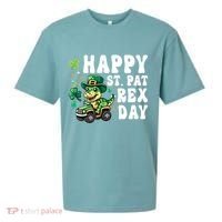 Dino Monster Truck Happy St Pat Rex Day St Patricks Day Cool Gift Sueded Cloud Jersey T-Shirt thumb 0