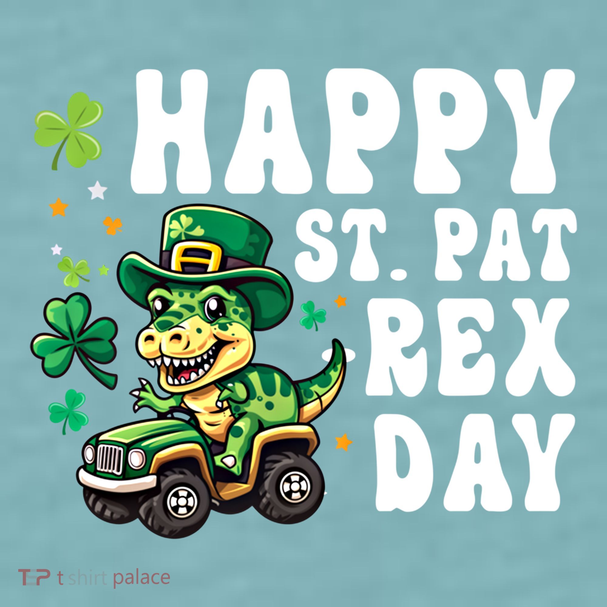 Dino Monster Truck Happy St Pat Rex Day St Patricks Day Cool Gift Sueded Cloud Jersey T-Shirt