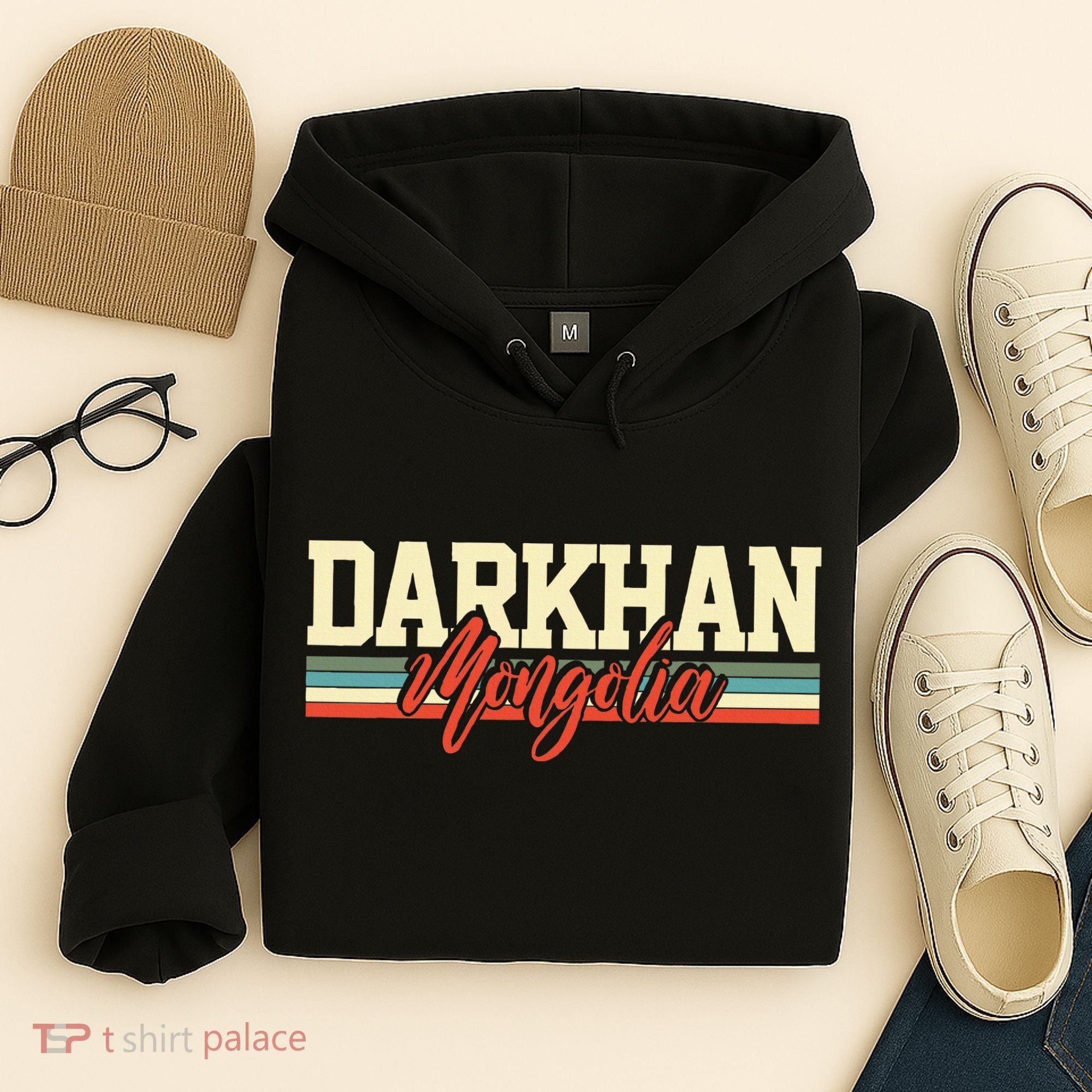 Darkhan Mongolia Travel Souvenir Retro Gift Hoodie