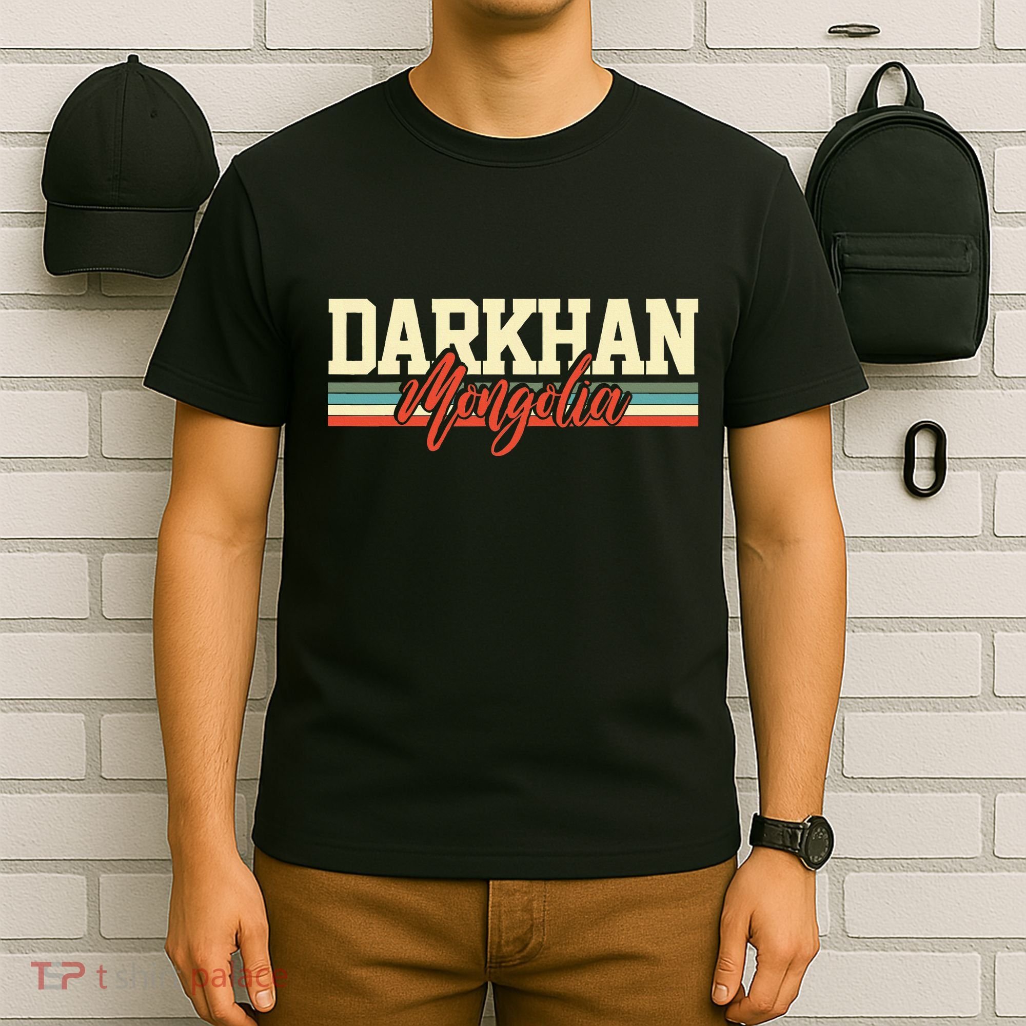 Darkhan Mongolia Travel Souvenir Retro Gift T-Shirt