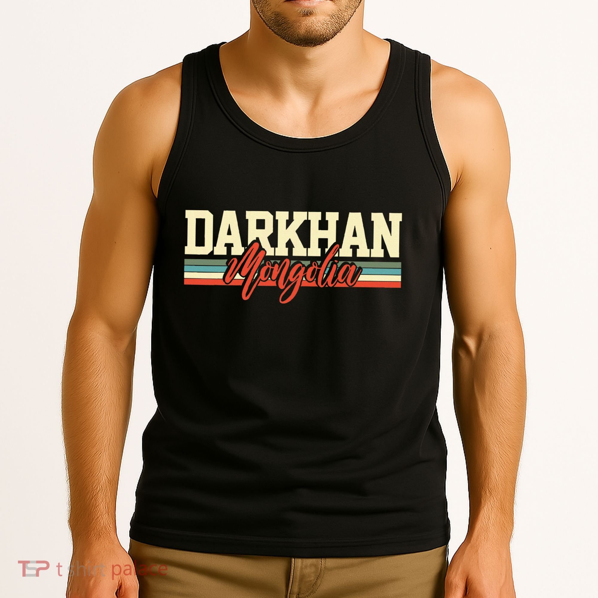 Darkhan Mongolia Travel Souvenir Retro Gift Tank Top
