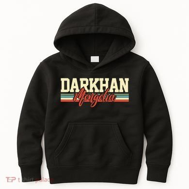 Darkhan Mongolia Travel Souvenir Retro Gift Kids Hoodie