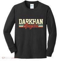 Darkhan Mongolia Travel Souvenir Retro Gift Kids Long Sleeve Shirt thumb 0