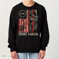 Dark Maga Trump 2024 Us Flag President Campaign Women's Sweatshirt thumb 0
