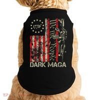Dark Maga Trump 2024 Us Flag President Campaign Doggie Tank thumb 0