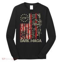 Dark Maga Trump 2024 Us Flag President Campaign Long Sleeve Shirt thumb 0