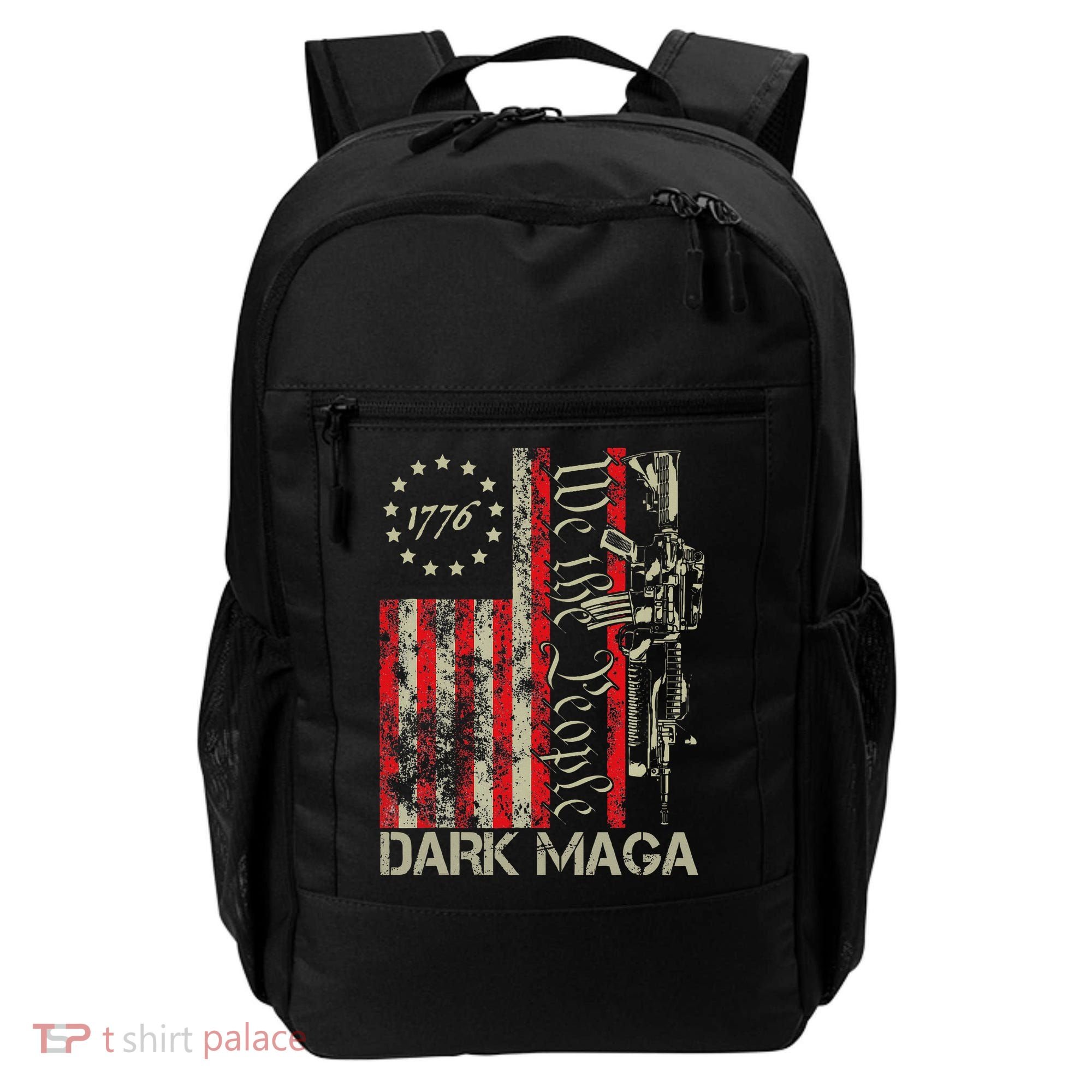 Dark Maga Trump 2024 Us Flag President Campaign Backpack